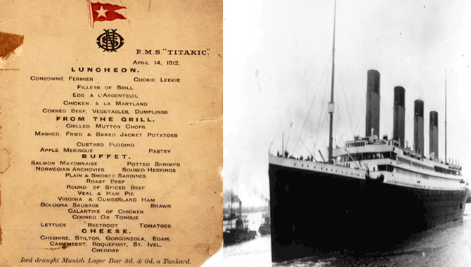 టైటానిక్ డిన్నర్ రశీదు వేలం.. రికార్డు స్థాయిలో రూ.84.5 లక్షలు టైటానిక్ డిన్నర్ రశీదు వేలం.. రికార్డు స్థాయిలో రూ.84.5 లక్షలు