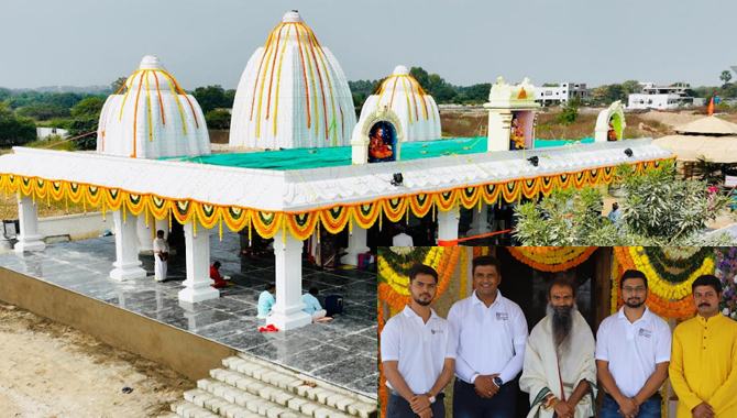 World’s First 3D Printed Temple “Sreepada Kaarya Siddeshwara Swamy Devasthanam” by Apsuja Infratech in collaboration with Simpliforge Creations unveiled in Siddipet