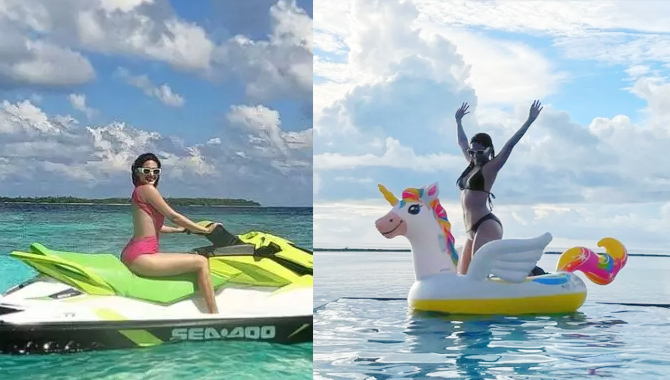 మొనోకినీలో అమైర్ గ్లామ‌ర్ ట్రీట్