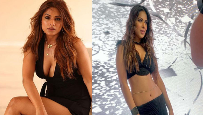 బ్లాక్ కలర్ ఔట్ ఫిట్ నియా సొగసులు