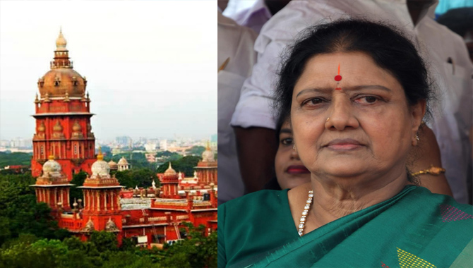 శశికళకు హైకోర్టులో చుక్కెదురు