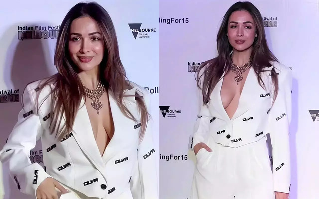 డిజైన‌ర్ కోట్‌లో మ‌లైకా క్లీవేజ్ షో