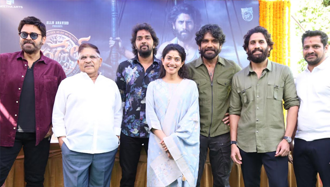 Naga Chaitanya Akkineni, Sai Pallavi Thandel Muhurtham Ceremony held Grandly
