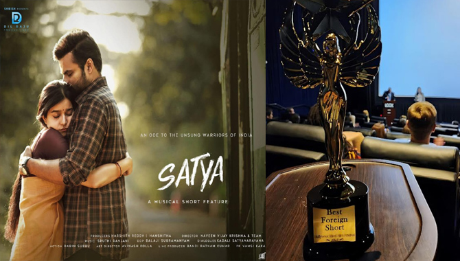 Satya wins ‘Best Foreign Short’ at the Hollywood Boulevard Film Festival