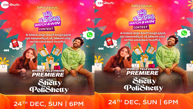 Zee Telugu presents the World Television Premiere of Miss Shetty Mr Polishetty