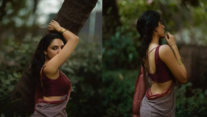 చీర‌క‌ట్టులో శోభితా అందాలు