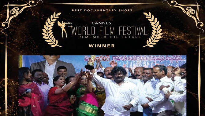 Chandrabose wins Best Documentary Short at Cannes World Film Festival