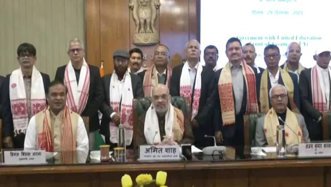 ఉల్ఫాతో కేంద్ర ప్రభుత్వం…  చరిత్రాత్మక ఒప్పందం