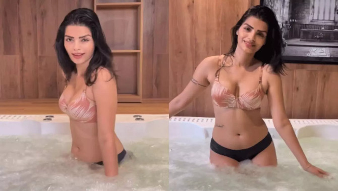 బాత్ ట‌బ్‌లో సోనాలి హోయ‌లు