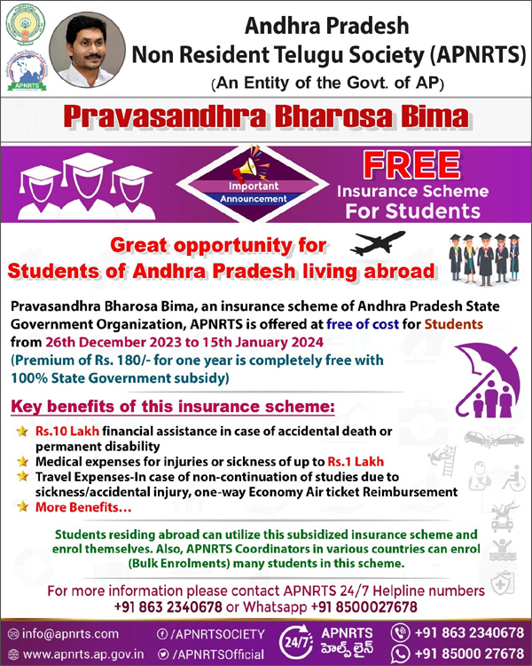 విదేశాల్లోని వారికోసం ప్రవాసాంధ్ర భరోసా…