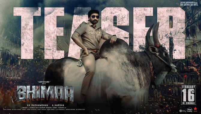 Gopichand’s Bhimaa Adrenaline-pumping Teaser Unveiled
