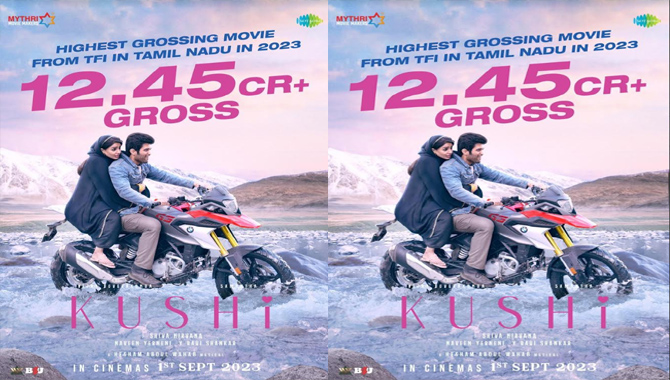 Vijay Devarakonda’s Kushi becomes second highest grossing non Tamil movie in 2023 Vijay Devarakonda Is The Adopted Son Of Tamilnadu Kushi Becomes Second Highest Grossing Non Tamil Movie In 2023 2