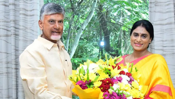 చంద్రబాబును కలిసిన వైఎస్ షర్మిల