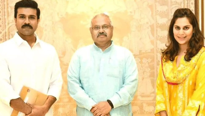 చ‌ర‌ణ దంప‌తుల‌కు రామ మందిర ఆహ్వానం