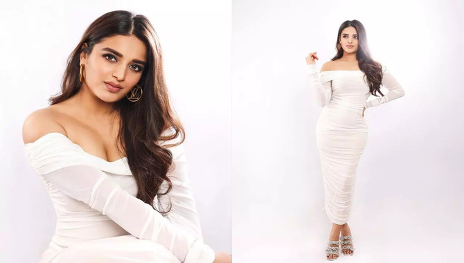 డిజైన‌ర్ వేర్‌లో అందాలు ఆర‌బోస్తున్న నిధి