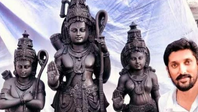 అయోధ్యలో కొలువుదీరే బాలరాముడి విగ్రహం శిల్పి అరుణ్ యోగిరాజ్..