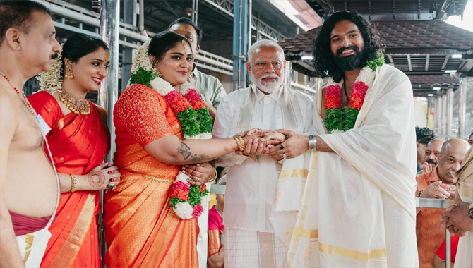 నటుడి కుమార్తె వివాహం.. హాజరైన ప్రధాని మోదీ