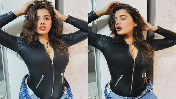 బ‌ట‌న్ విప్పి మ‌రీ అందాలు ఒల‌క‌బోస్తున్న‌ కేతిక శ‌ర్మ‌