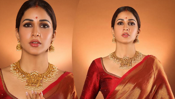 Ayodhya born Lavanya Tripathi dons Ram Parivar Jewellery On Ram Mandir Pran Pratishta