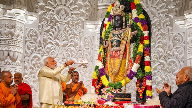 అయోధ్యలో బాలరాముడి ప్రతిష్టాపన… 500 ఏళ్ల కల సాకారమైన వేళ… అయోధ్యలో బాలరాముడి ప్రతిష్టాపన… 500 ఏళ్ల కల సాకారమైన వేళ…