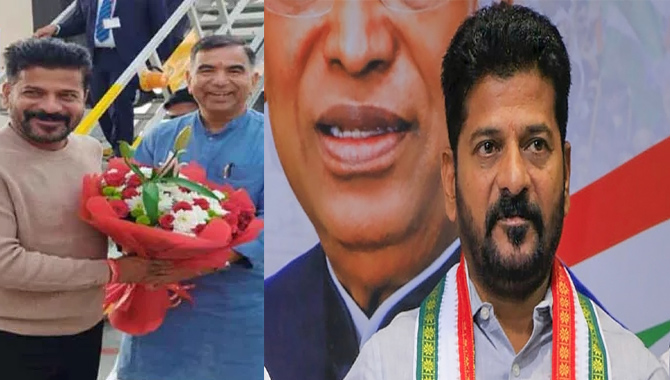 సీఎం రేవంత్ రెడ్డికి ఘన స్వాగతం