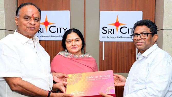 MP Vemireddy Prabhakar Reddy visits Sri City