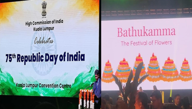 Bathukamma Celebrations at Kuala Lumpur City Centre in Malaysia