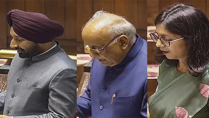 రాజ్యసభ సభ్యులుగా ముగ్గురి ప్రమాణం