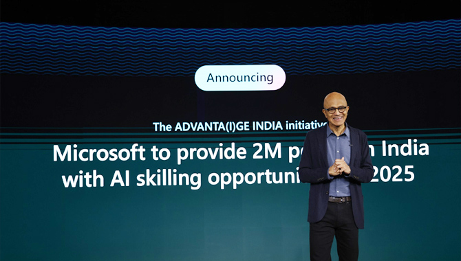 2025 నాటికి ఈ రంగంలో 20 లక్షల మందికి శిక్షణ : సత్య నాదెళ్ల 2025 నాటికి ఈ రంగంలో 20 లక్షల మందికి శిక్షణ : సత్య నాదెళ్ల