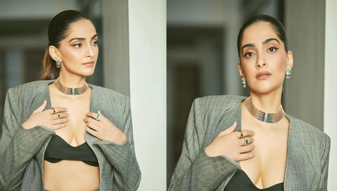 ఇన్న‌ర్ అందాల‌తో మెరిసిపోతున్న సోన‌మ్