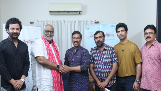 The lyrical song  “Sharathulu Varthisthay” was released by legendary music director and Oscar winner MM Keeravani