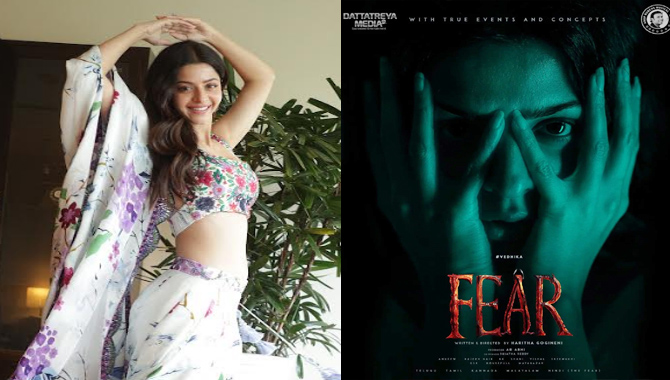 Makers of FEAR unveiled a striking poster on the occasion of Heroine Vedhika’s birthday