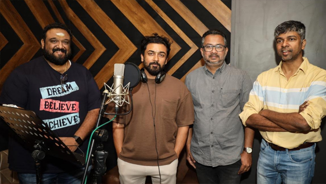 Pan world Periodic action drama “Kanguva” dubbing started with Kollywood star Suriya
