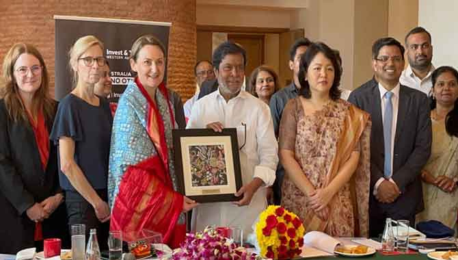 మంత్రి దామోదర్ రాజనర్సింహతో ఆస్ట్రేలియా బృందం భేటీ