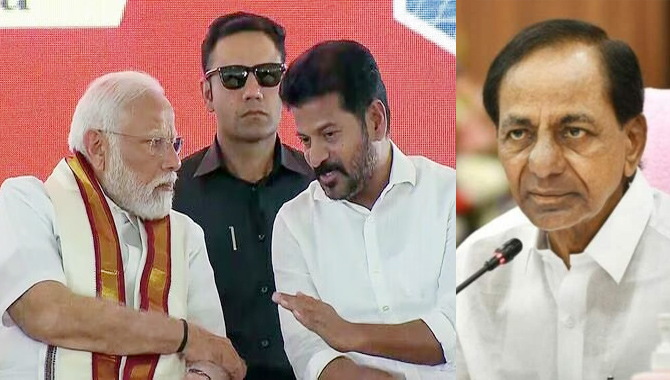 నాడు కేసీఆర్.. నేడు రేవంత్ రెడ్డి..! మోదీపై సేమ్ టు సేమ్..!!