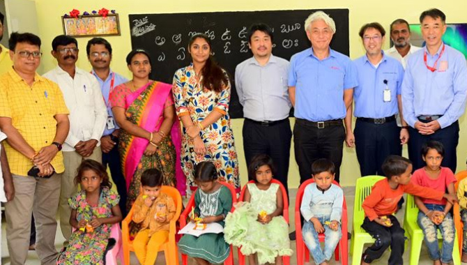 Sri City Companies donated utility supplies to Anganwadi Centres in surrounding villages