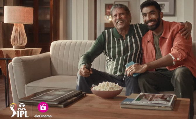 Jasprit Bumrah and Kapil Dev Turn Teammates for TATA IPL 2024 on JioCinema