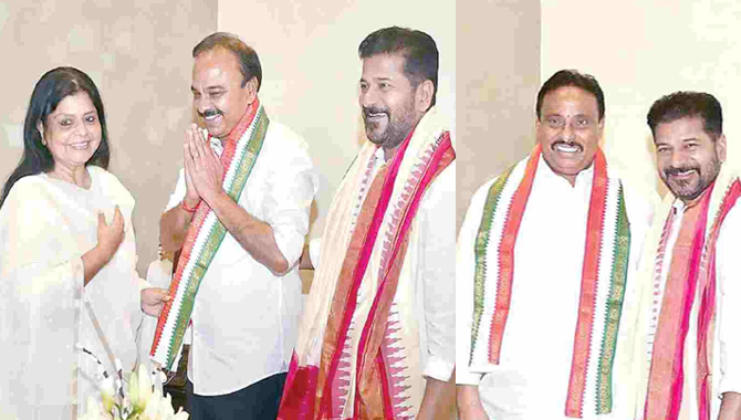 కాంగ్రెస్ లోకి ఎంపీ రంజిత్ రెడ్డి, ఎమ్మెల్యే దానం