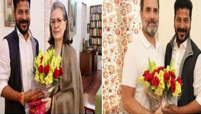 సోనియా గాంధీతో భేటీ అయిన సీఎం రేవంత్ రెడ్డి