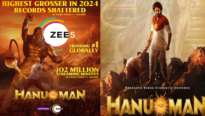 ZEE5 చరిత్రలోనే ‘హను-మ్యాన్’ గ్లోబల్ సెన్సేషన్.. 11 గంటల్లోనే 102 మిలియన్ వ్యూయింగ్ మినిట్స్‌తో రికార్డ్స్ బ్రేక్