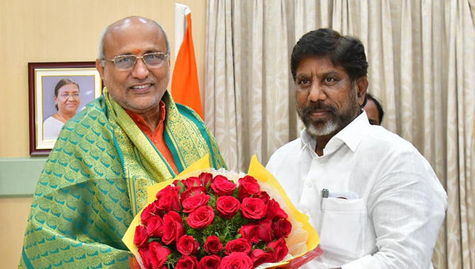 గవర్నర్ తో డిప్యూటీ సీఎం భట్టి భేటీ