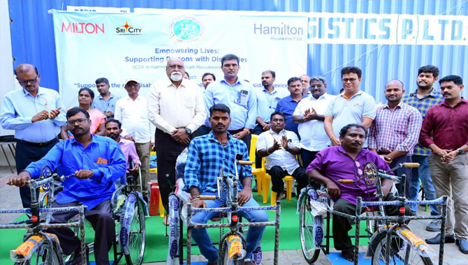 దివ్యాంగులకు శ్రీసిటీ పరిశ్రమ సాయం