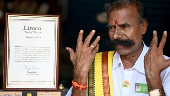 ప్రపంచంలోనే అతిపెద్ద ఓటమి అభ్యర్థిగా..  పద్మరాజన్ రికార్డ్