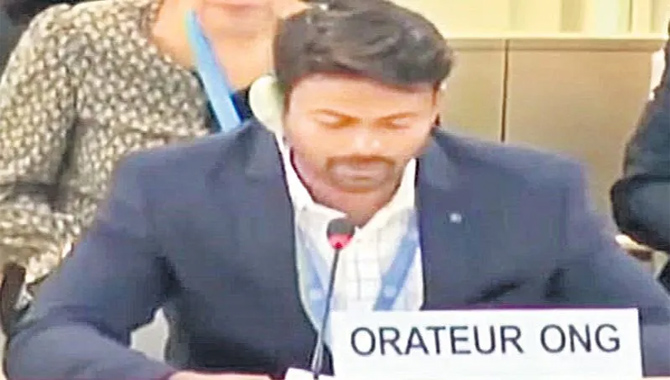 ఐరాసలో తెలంగాణ యువకుడి ప్రసంగం