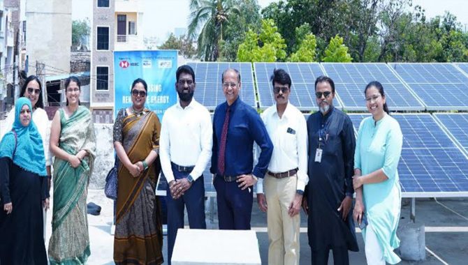 30 ప్రభుత్వ పాఠశాలల్లో రూఫ్‌టాప్ సోలార్ సిస్టమ్స్‌ను ప్రారంబించిన యునైటెడ్ వే ఆఫ్ హైదరాబాద్ మరియు HSBC గ్లోబల్ సర్వీస్ సెంటర్స్, ఇండియా