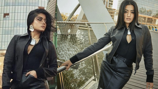 బ్లాక్ డ్రెస్ లో అదరగొడుతున్న రష్మిక