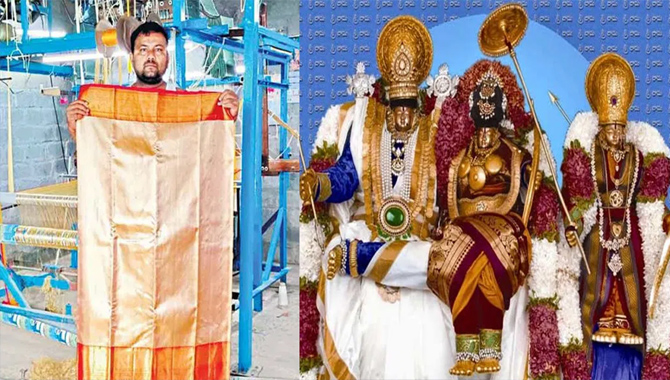 భద్రాచలం సీతమ్మకు కానుక త్రీడీ చీర