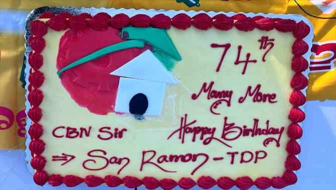 Trivalley San Ramon NRI TDP celebrates CBN 74th Birthday