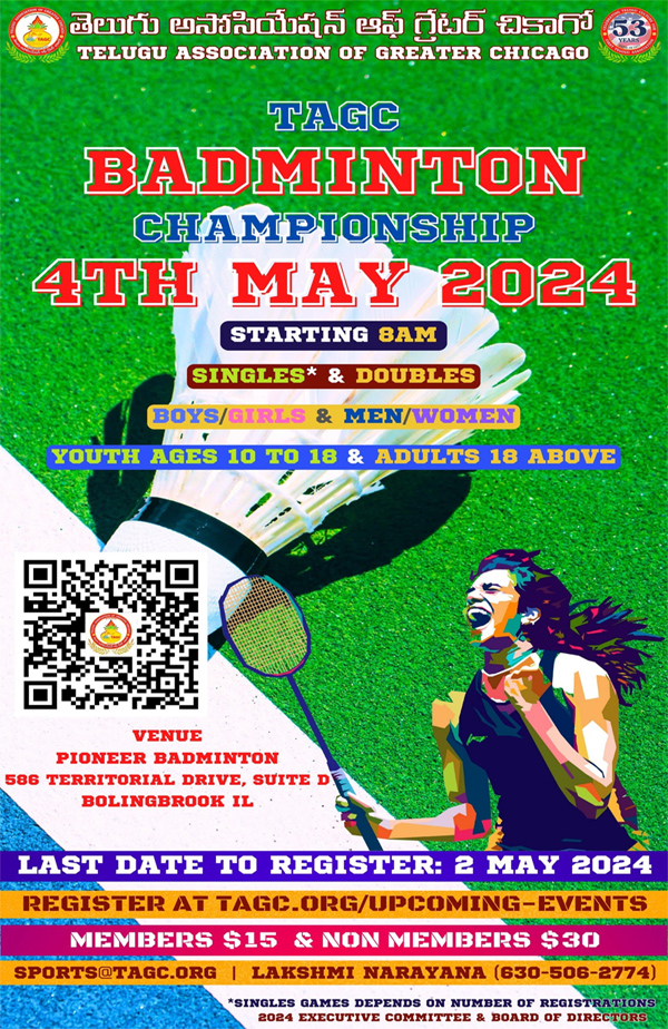 TAGC Badminton Championship – May 4th, 2024
