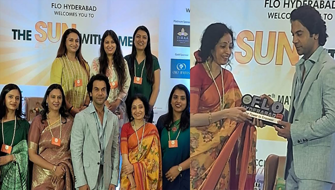 Rajkummar Rao and Jyothika promote Srikanth – Aa Raha Hai Sabki Aankhein Kholne in Hyderabad along with Srikanth Bolla